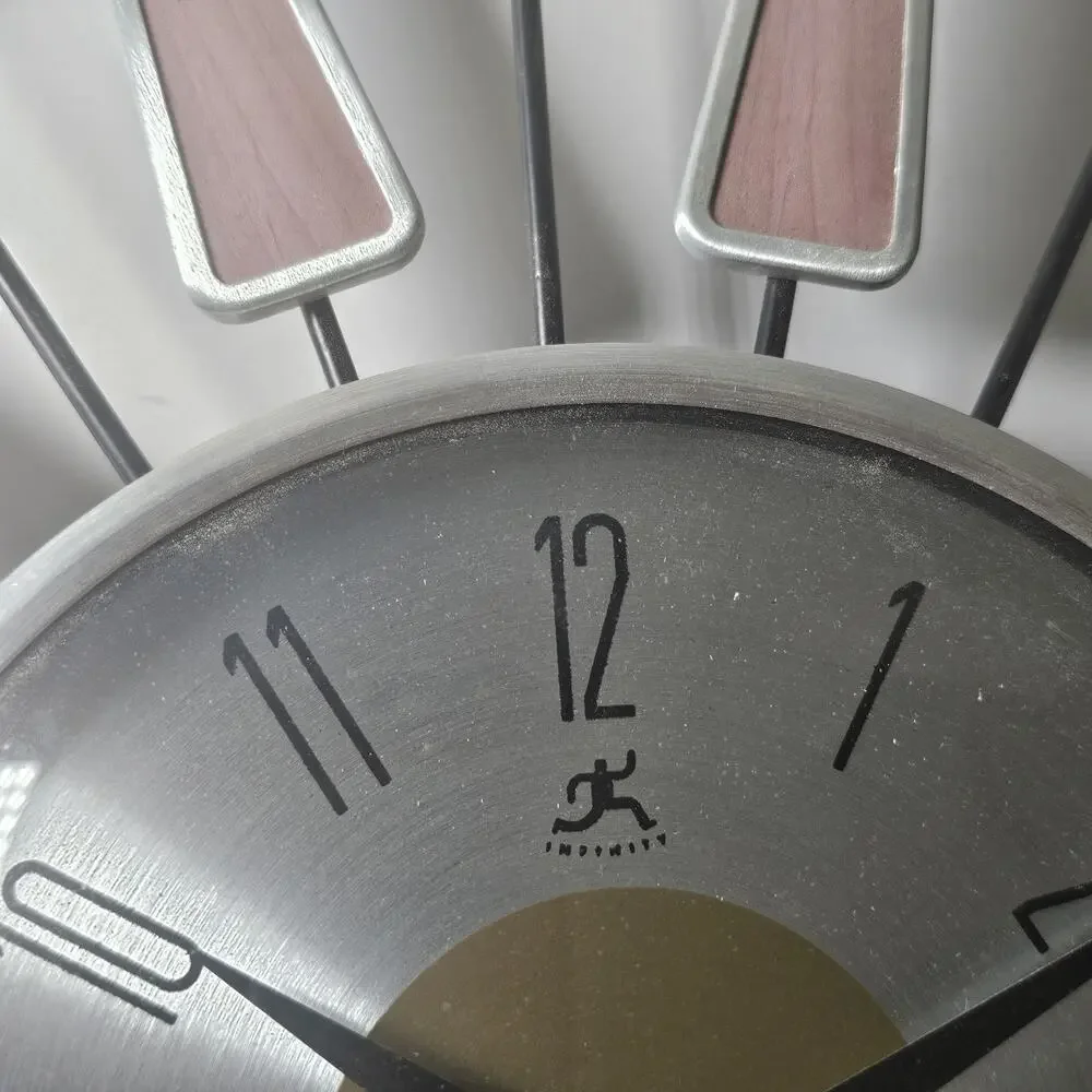Mid Century Modern Style Starburst Wall Clock - Picture 5 of 10